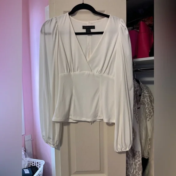 La femme en noir Ivory Bishop Blouse - Picture 3 of 3